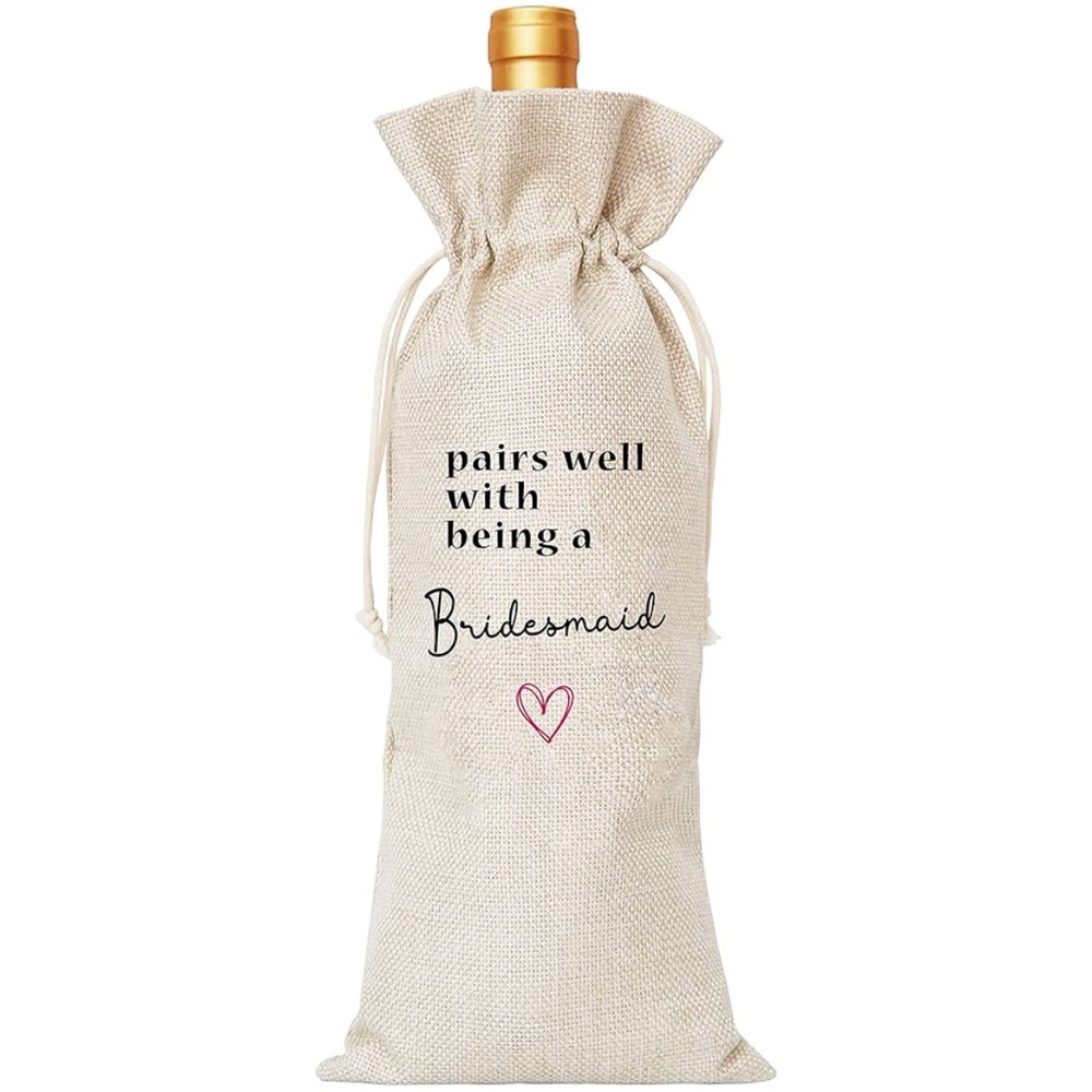 Will You Be My Bridesmaid Wine Bag, Gift for Sister Siblings Bestie BFF Cousins
